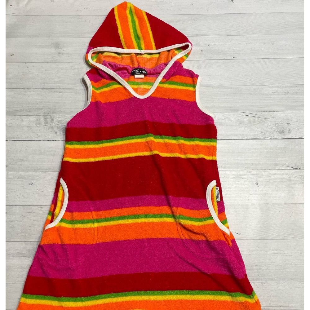 Vintage next concept‎ toweling hoodie swim cover up 8/10